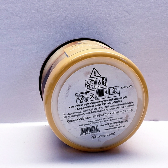 Goose Creek CARAMEL VANILLA CONE Large 3-Wick Candle, 14.5 oz - Picture 4 of 5